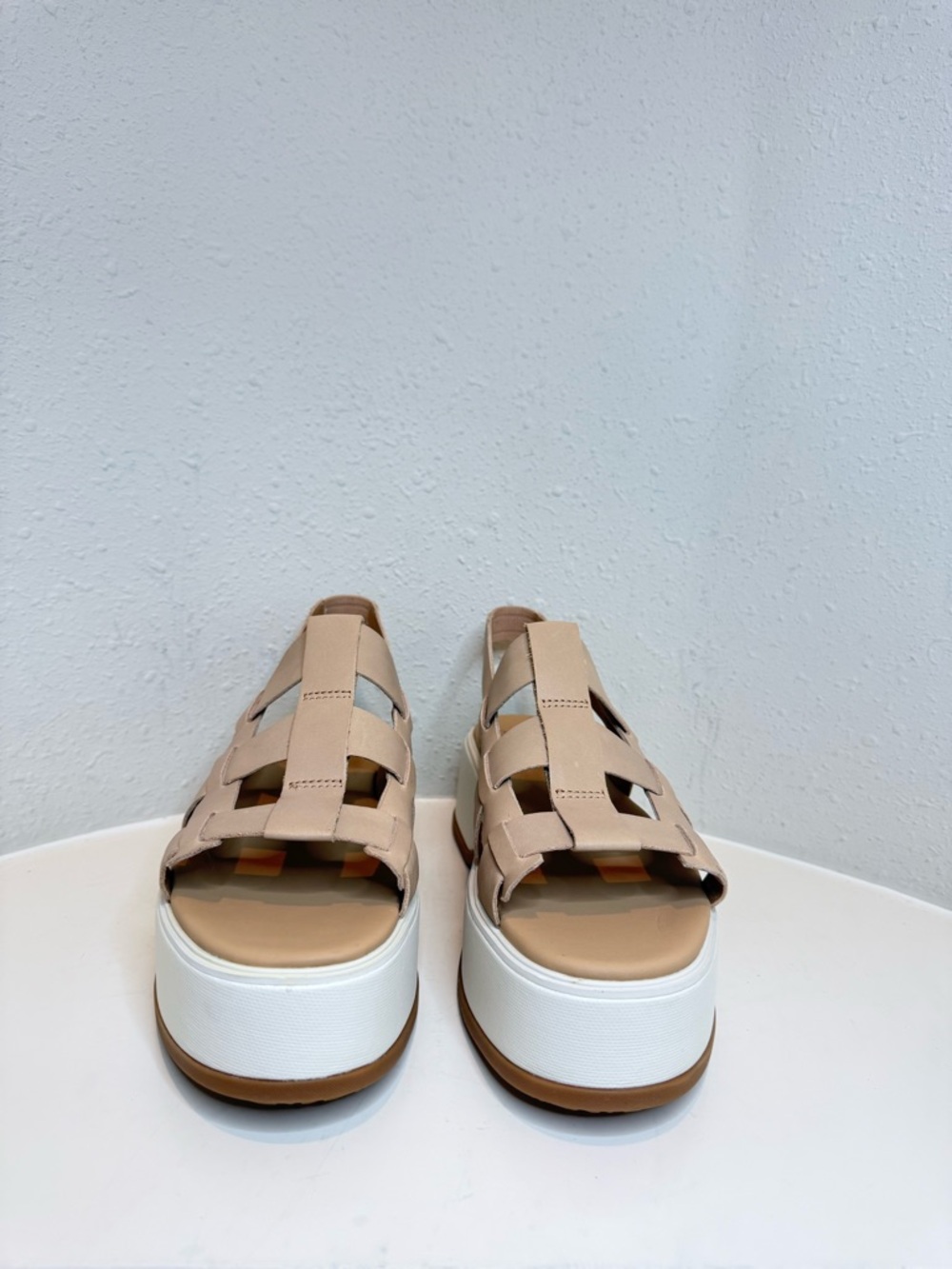 Sorel Dayspring Slingback Beige Platform  Leather Sandal Size 10.5 NIB - Picture 10 of 16